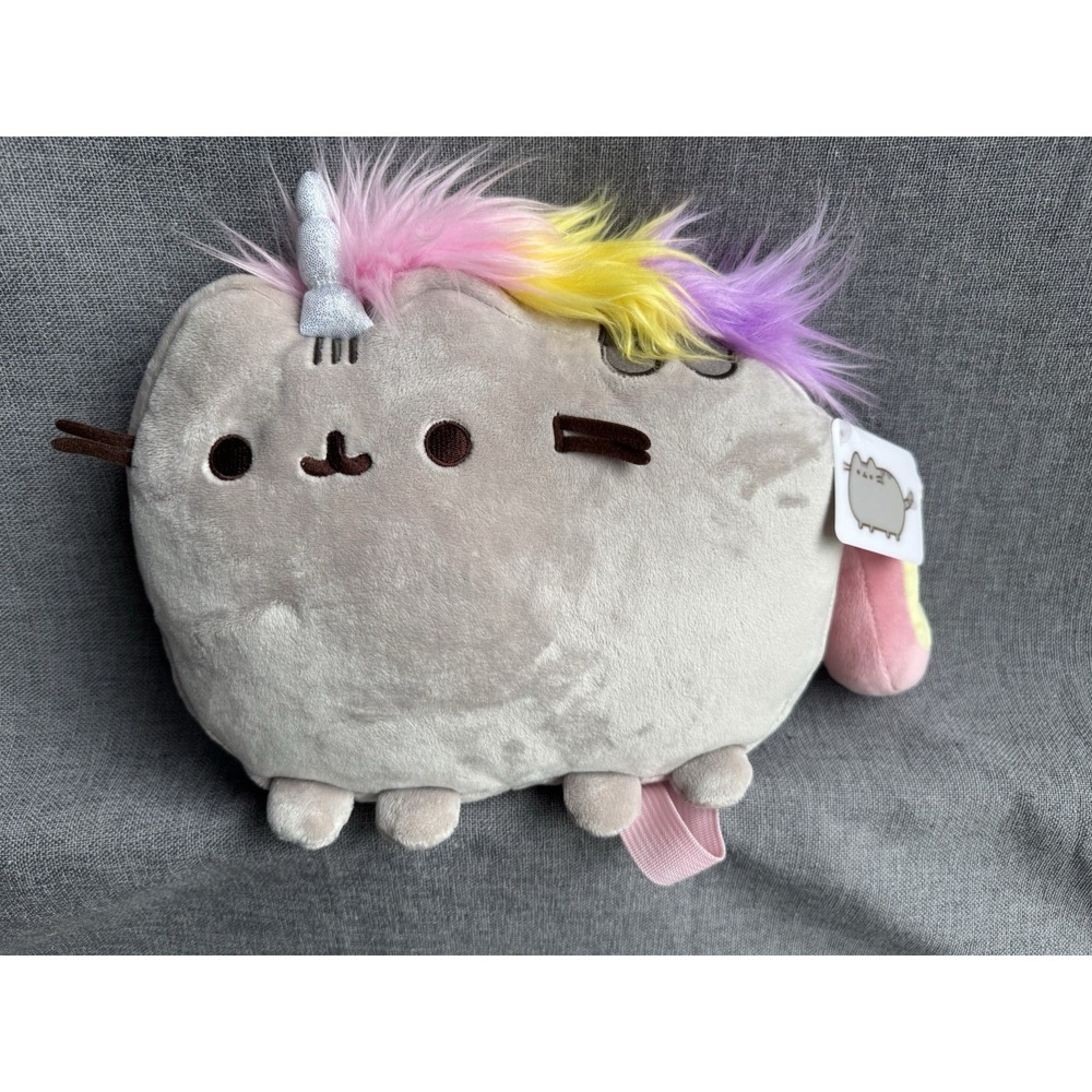 NWT GUND Pusheenicorn Pusheen Cat Unicorn Plush Backpack 13" NWT
